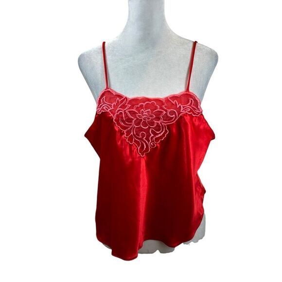 Ladies‎ Vintage 1980’s Indulgence Brand Red Camisole Size 38 - Picture 3 of 10